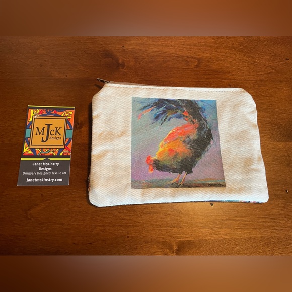 Janet McKinstry Handbags - Zipper Bag By Janet McKinstry. Approximately 7” x 5”NWT